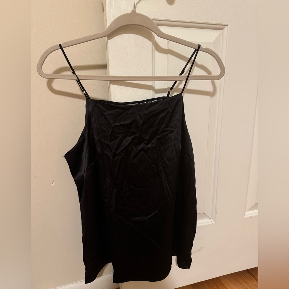 Stars Above Black Satin Camisole - NWT